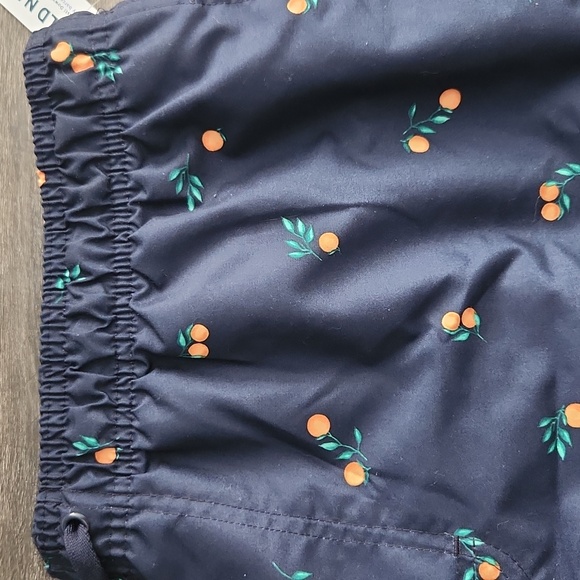 Old Navy men's swim trunks navy blue with oranges size LARGE *new with t… - Picture 6 of 8
